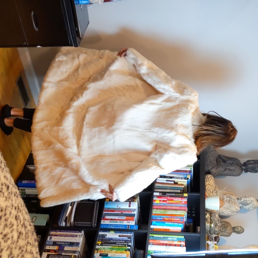 Rabbit Fox Collar Fur Coat